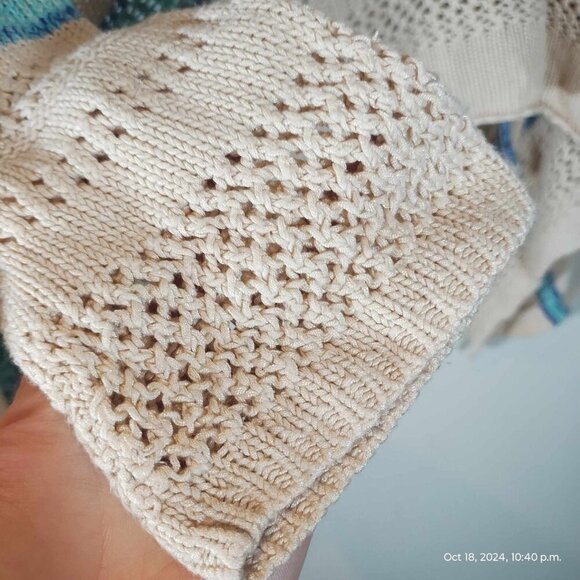 100% rayon kids size small knit ocean blue cardigan kiddo by katie - Picture 5 of 8